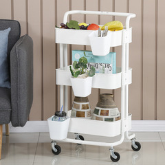Home Bathroom Kitchen Corner Small Cart Multi-layer Lightweight Portable Detachable Storage Rack Snacks Toys Storage