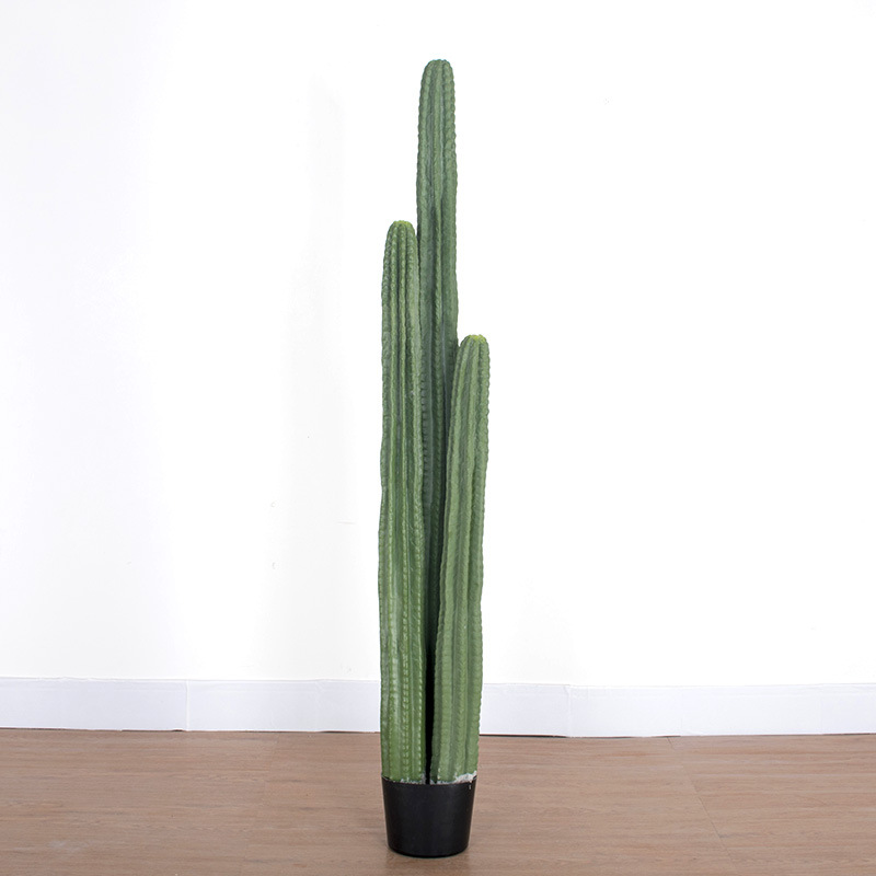 Planta tropical para paisajismo, columna de cactus de poliuretano, planta artificial grande en maceta, cactus de desierto, vara de medición decorativa. image 8