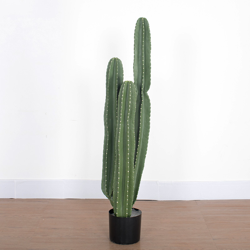 Planta tropical para paisajismo, columna de cactus de poliuretano, planta artificial grande en maceta, cactus de desierto, vara de medición decorativa. image 10