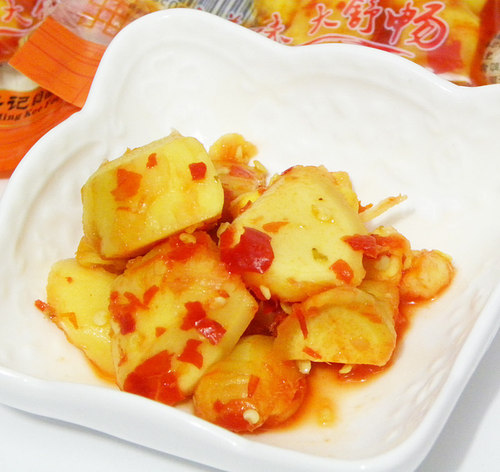 Zheng Xing Ji Jiang Wang Legend Sliced Pickled Ginger in Spicy Chopped Red Chili Bag - Hunan Specialty Spicy Snack Leisure Snack
