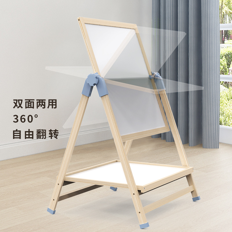 Tablero de dibujo para niños Soporte de tablero de escritura magnética de doble cara Tablero de dibujo de escritura plegable ajustable