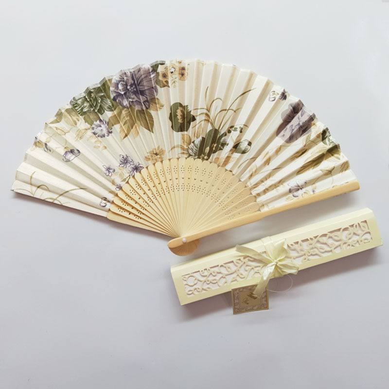 Ventilador plegable de estilo japonés ventilador plegable de satén ventilador elegante de estilo chino ventilador de tela ventilador de regalo ventilador diario rosa con cartón