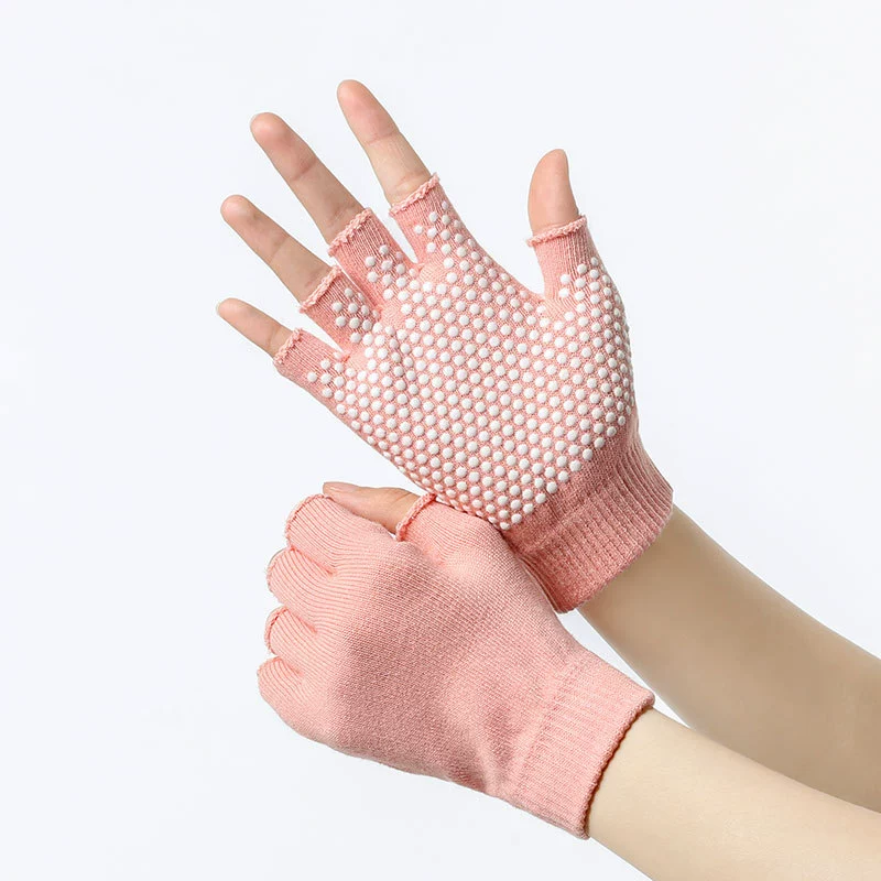 Ladies open finger five finger air yoga gloves processing spot a generation of non-slip gloves yoga auxiliary supplies