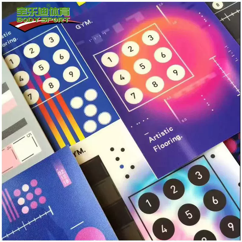 全国负责上门安装施工健身房私教功能 可自选图案pvc防静电地胶板