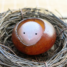 马达加斯加天然玛瑙原石水冲籽料雕刻摆件手把玩小鸡出壳