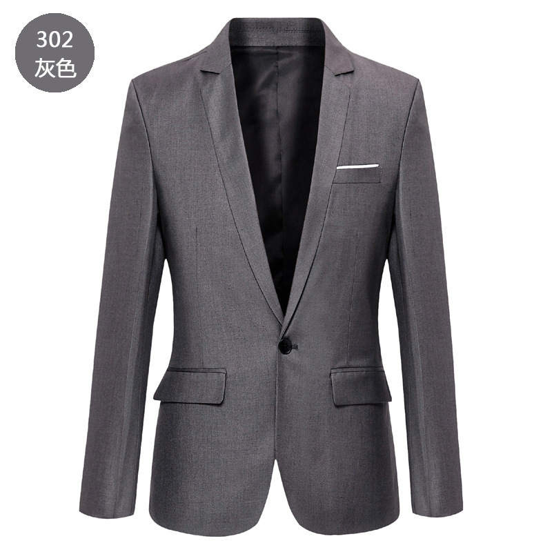 2022 Men's Casual Simple Suit Korean Style Slim Fit Jacket Casual Men's Wear Youth Style Casual Suit