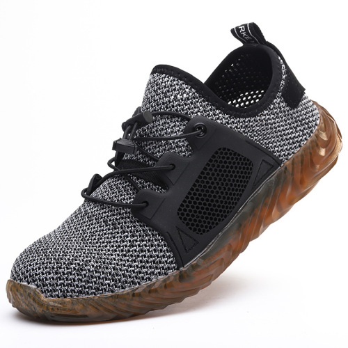 Summer wholesale non-slip wear-resistant large fly-woven labor protection shoes anti-smash and anti-puncture comfortable casual breathable protective shoes