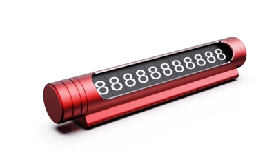 Nömrəli dayanma kartı Luminous Hidden Car Cutter - aluminum-alloy-high-gloss-red