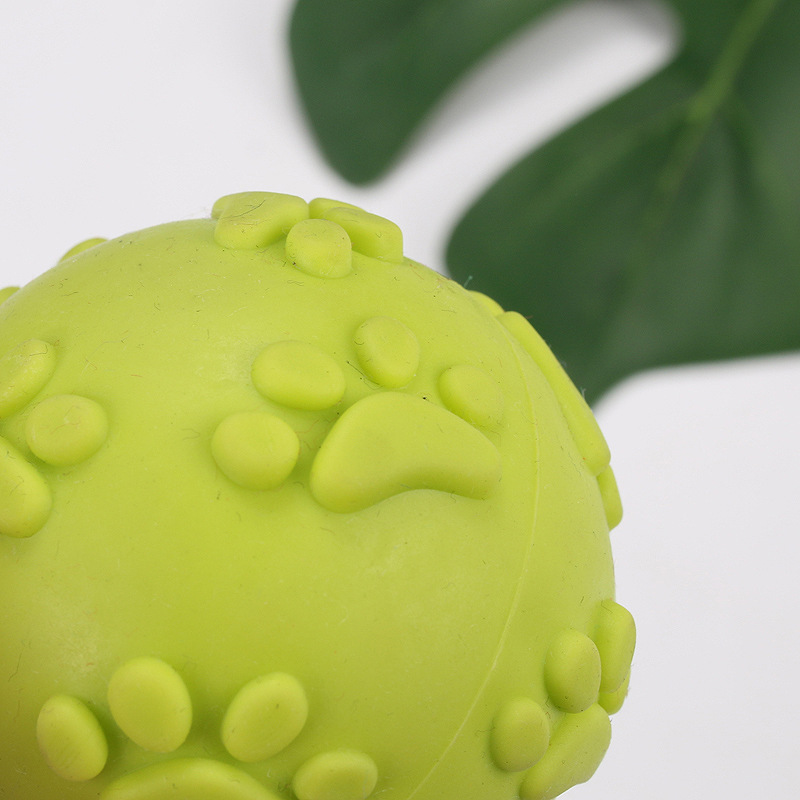 Fabricantes al por mayor tpr huellas de pies juguetes de pelota mascotas juguetes perros juguetes sonoros interactivos resistentes a la mordida juguetes Teddy Corky