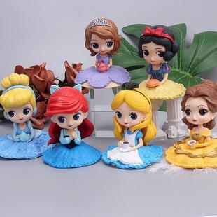 Solid Pvc Afternoon Tea Snacks Snow White Alice Sophie 6 Optional Cake Baking Decoration Ornaments