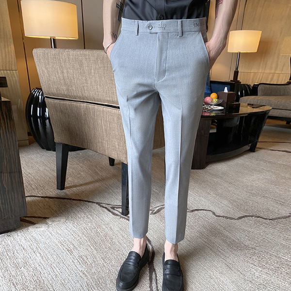 Summer breathable casual thin fitted trousers