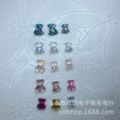 厂家新款diy配件彩色亮片小熊7mm9mm11mm树脂花PVC