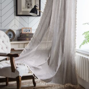 Curtain Finished Japanese Small Window Kitchen Curtain Cotton and Linen Semi-Shaded Bay Window Single Piece Factory Outlet