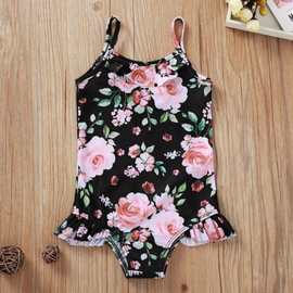 2023婴幼儿服饰夏季连体衣花泳薄款比基尼泳衣