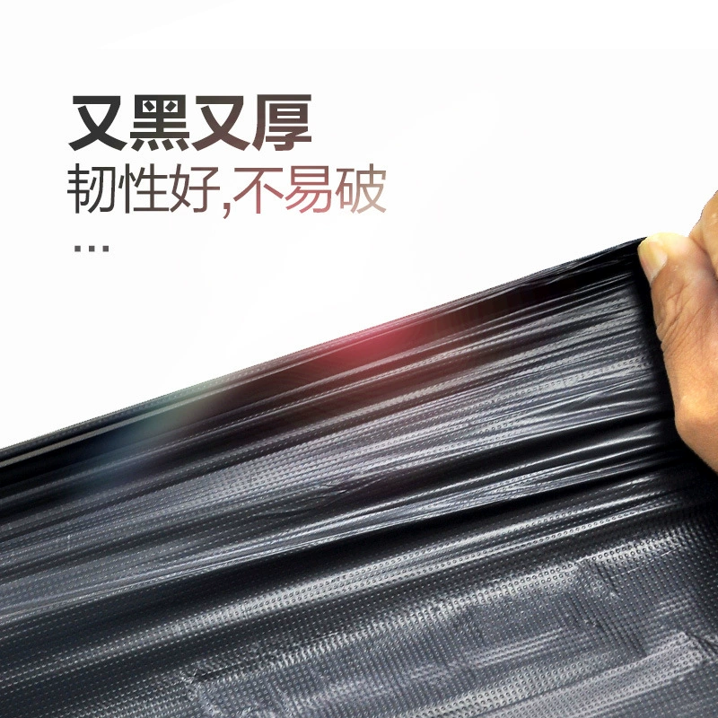 Garbage bag for home use, big handheld black plastic disposable tank top for commercial use, increased thickness, wholesale