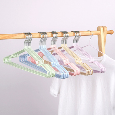 household adult Dip coat hanger No trace Clothes hanger Wet and dry Dual use Clothing support originality Bold Metal Clothes hanger