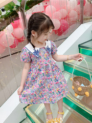 Children's floral dress summer girls' sweet doll collar dress children's dress 3-8 years old children's clothing drop shipping one piece