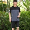 Spliced style quick-drying dark gray (shorts style)