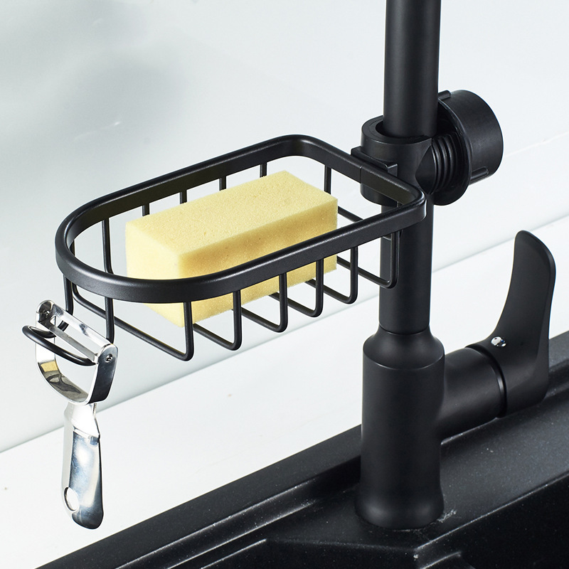 Shower Tube Faucet Storage Rack Drain Basket Space Aluminum Bowl Washing Sponge Kitchen Supplies Pool Rag Storage Rack Shower Tube Faucet Storage Rack Drain Basket Space Aluminum Bowl Washing Sponge Kitchen Supplies Pool Rag Storage Rack