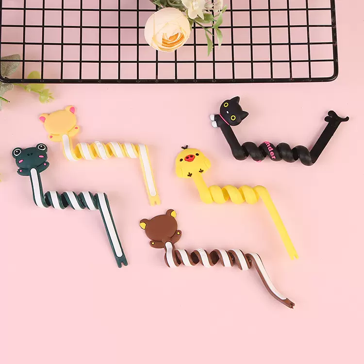 小青蛙数据线绕线器耳机充电线电线收纳理线保护器创意收纳防缠绕