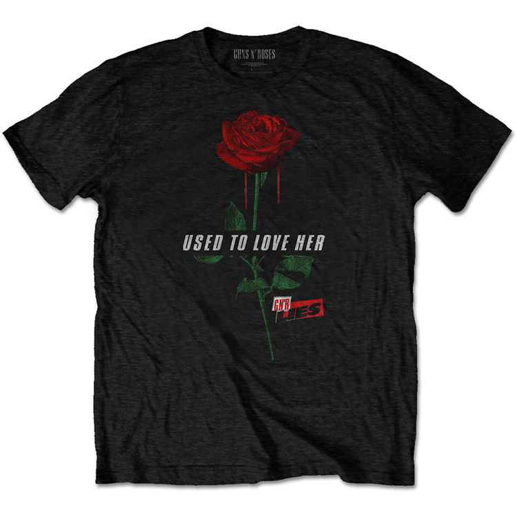 Used To Love Her Rose Guns N' Roses gun and Rose Band gun flower T-shirt Used To Love Her Rose Guns N' Roses gun and Rose Band gun flower T-shirt