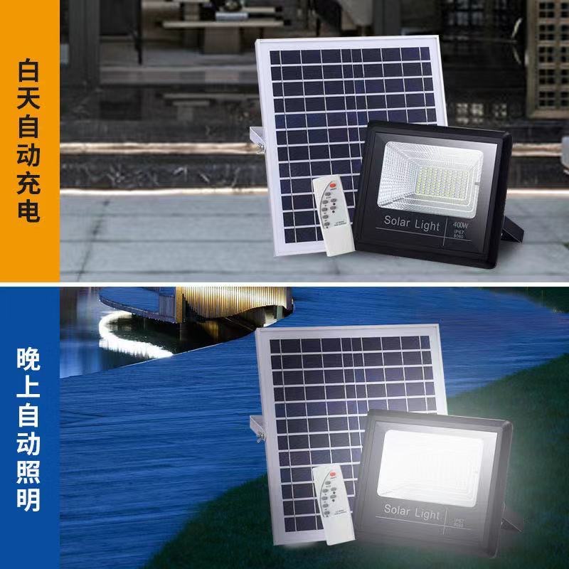 Lámpara solar hogar patio al aire libre nueva lámpara de calle rural LED de alta potencia Luz de inundación Super brillante impermeable fabricante