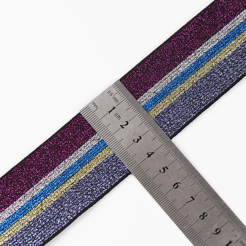 Factory direct 4.0cm nylon color onion color elastic band gold and silver rubber clothing accessories waistband wholesale
