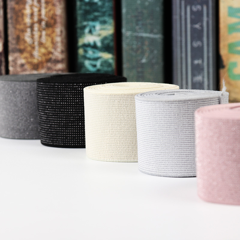 现货5色彩葱加厚高弹松紧带 纯颜色金银葱橡筋服装辅料现货