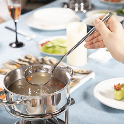 瑞士Kisag汤勺漏勺套装轻奢家用火锅店加厚304不锈钢火锅勺防烫|ms