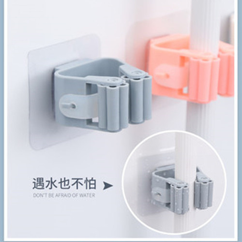 Traceless mop clip, no punching, multifunctional wall umbrella stand, mop stand hook, sticky hook, floor push stall supply