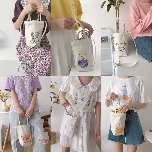 Yeyu/Japanese and Korean chic convenient kettle small shoulder bag simple and versatile hand bag student small bag storage bag