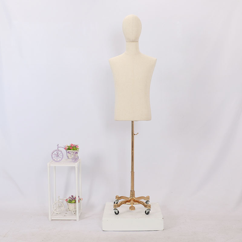 Maniquí de lino de medio cuerpo para hombre adulto, para tienda de ropa, para vestidos de novia, perchero para ropa, perchero para pantalones, perchero para zapatos, cabeza de maniquí image 19