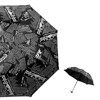 Black and white newspaper Umbrella vinyl umbrella fully automatically three -fold umbrella, rain and rain, two -purpose umbrella, Korean national windproof umbrella spot