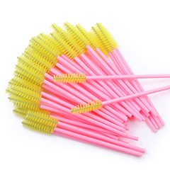 新款尼龍睫毛刷一次性粉色杆嫁接睫毛刷美睫輔助工具睫毛梳