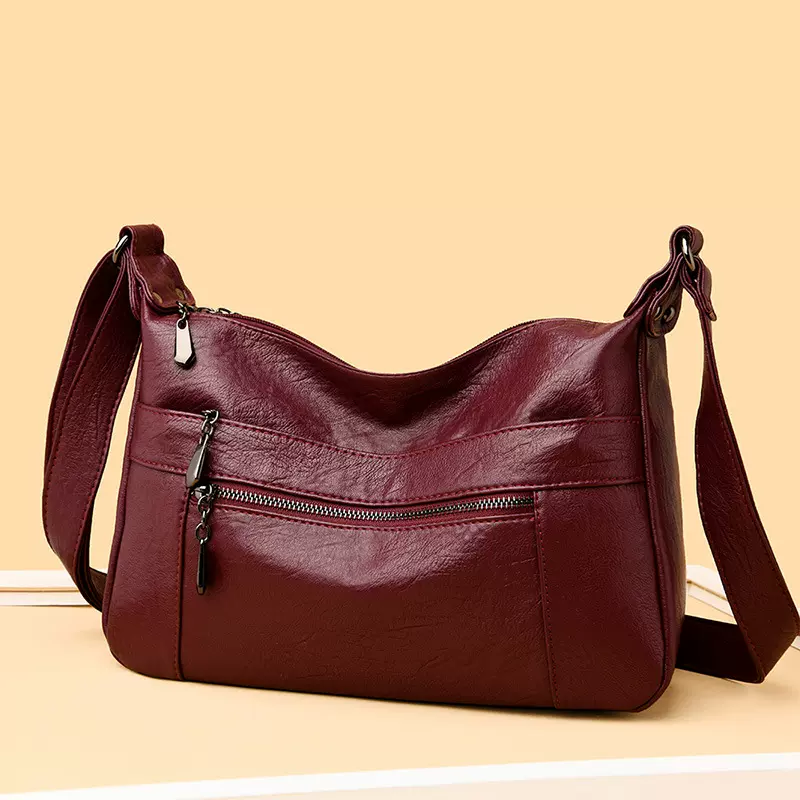 女包2023新款中年女包韩版百搭单肩斜挎包简约大气妈妈包潮手提包