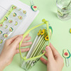 Cartoon cute transparent fruit oil, pencil case PVC for elementary school students, primary and secondary school