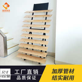 跨境专供瓷砖展示架陶瓷样品展具木地板展柜石材线条支架厂家制造