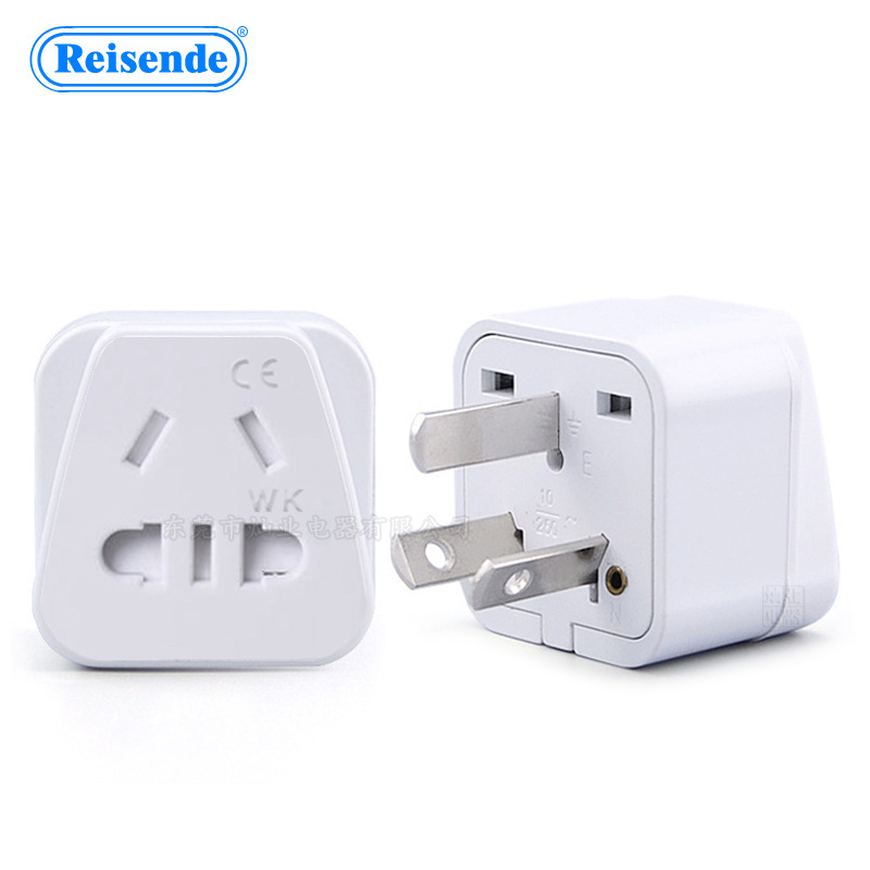 WK-16澳规国标三扁转新国标五孔带儿童保护门八字脚接地澳洲插头