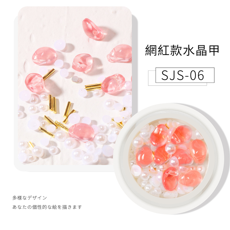 Joyería de piedra de cristal de uñas tridimensional color mágico japonés irregular Aurora piedra diamante decoración de uñas remache perla mezclada