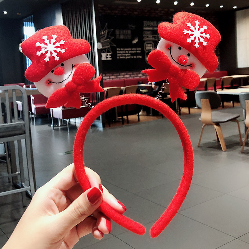 クリスマスの赤いスパンコール鹿の角のカチューシャ|undefined
