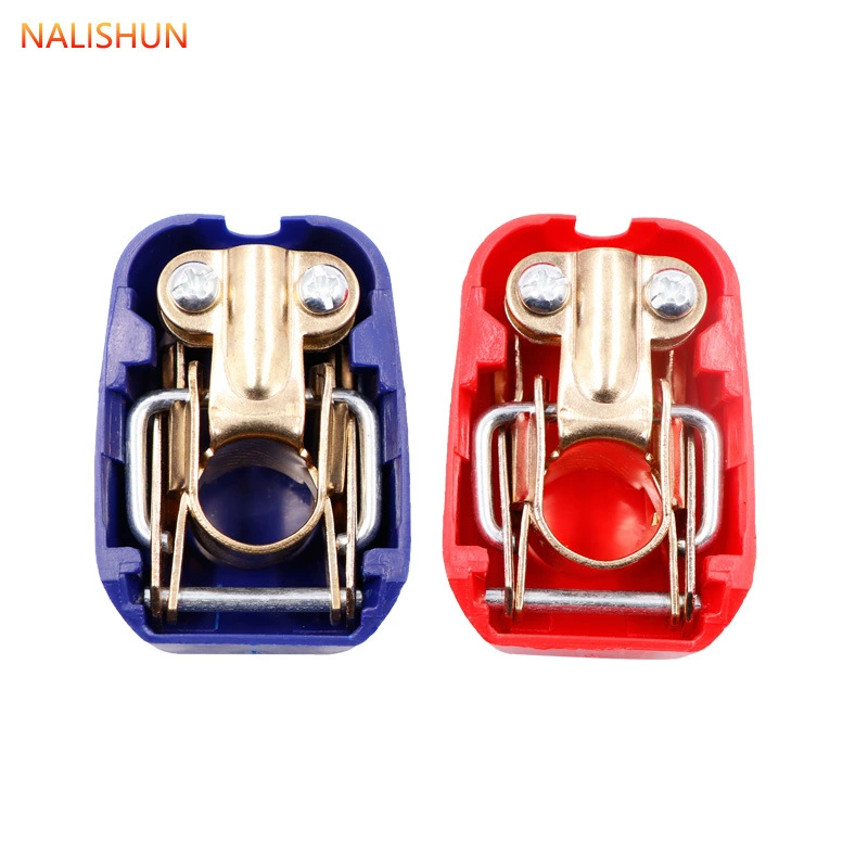 Автомобильный аккумулятор утолщенный разъем с головкой сваи Зажимная головка аккумулятора с защитой большая крышка Аккумуляторный зажим для проводки Монтажная свая