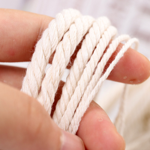 Bohemian 1-6mm milky white cotton rope diy handmade tapestry rope bag rice dumpling thread tag rope cotton thread Xinjiang cotton