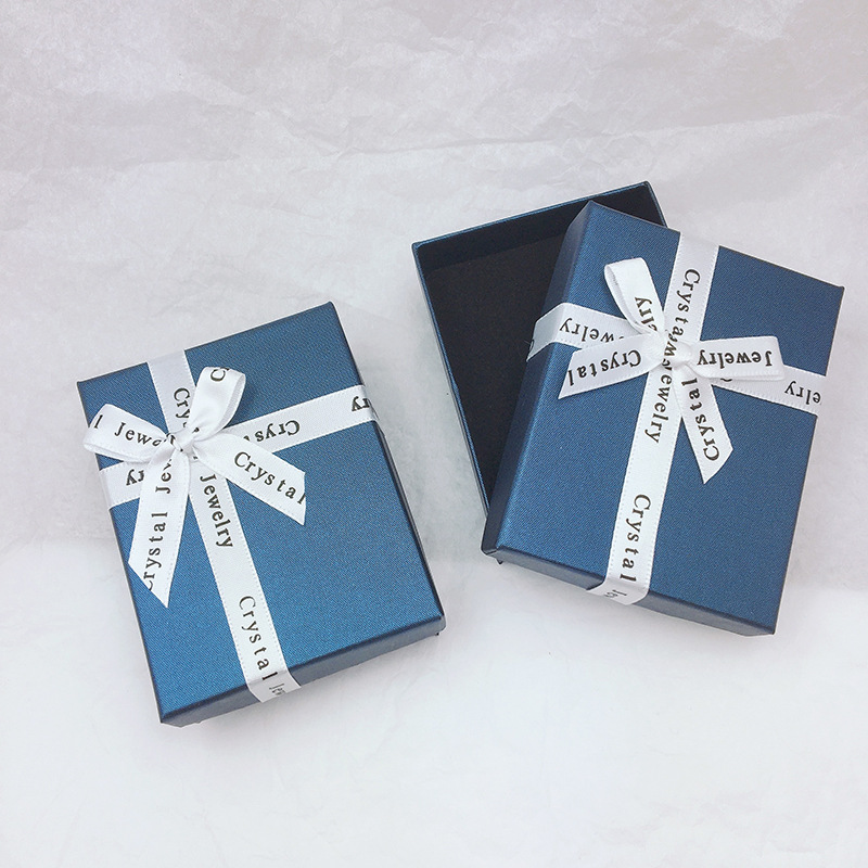 Fashion packaging double sponge gift box creative bow jewelry box rectangular gift box a large number of in stock wholesale
