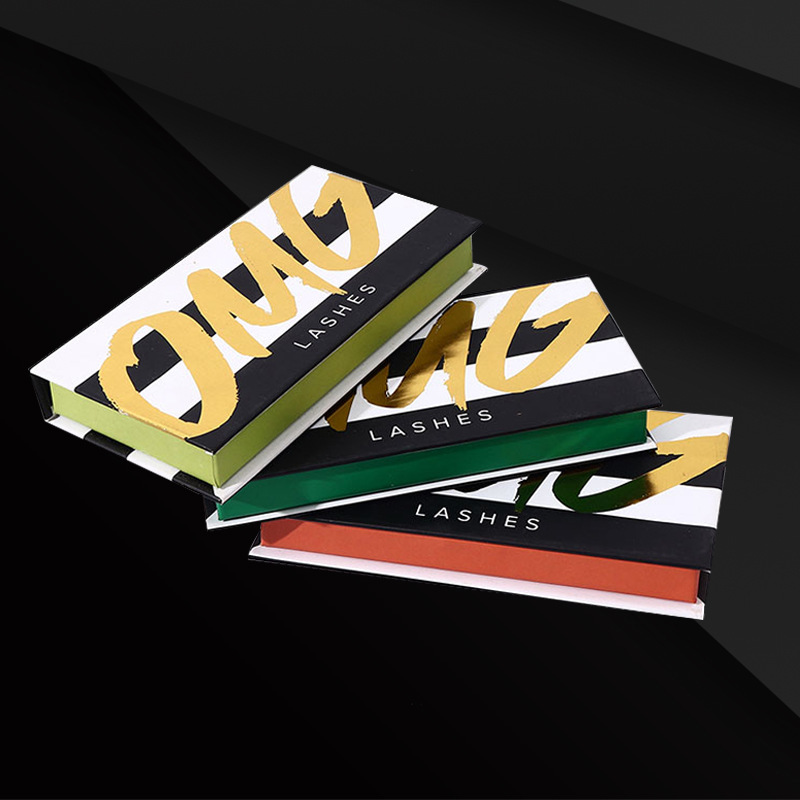 厂家制定睫毛盒睫毛包装盒烫金加压角磁铁睫毛包装假睫毛盒子礼盒