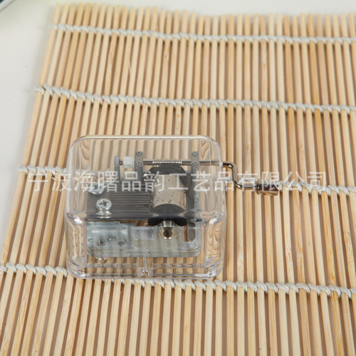 Hand-cranked acrylic music box music box crafts ornaments DIY toys students creative gifts gifts