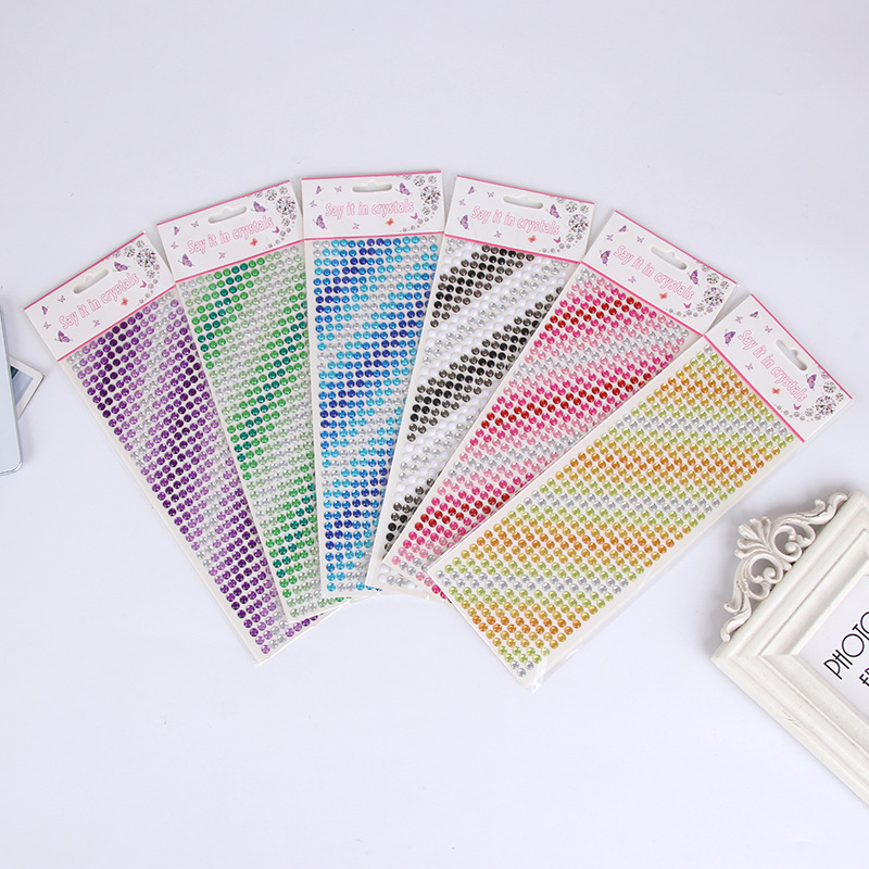 Beautiful colorful round 3D gem stickers kindergarten children reward stickers personalized crystal DIY diamond stickers