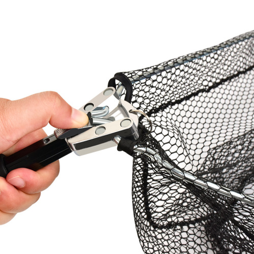 Taiyu 1 meter aluminum alloy triangular folding net telescopic sea fishing positioning copy net silicone fishing net copy net wholesale