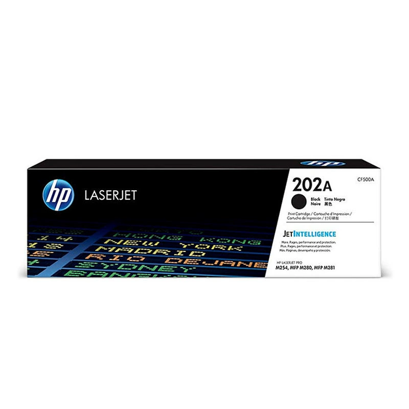 Оригинальный HP HP202A цветной Chronom CF500A M254NW/DW M280/M281FDN Black Chronom Crusp