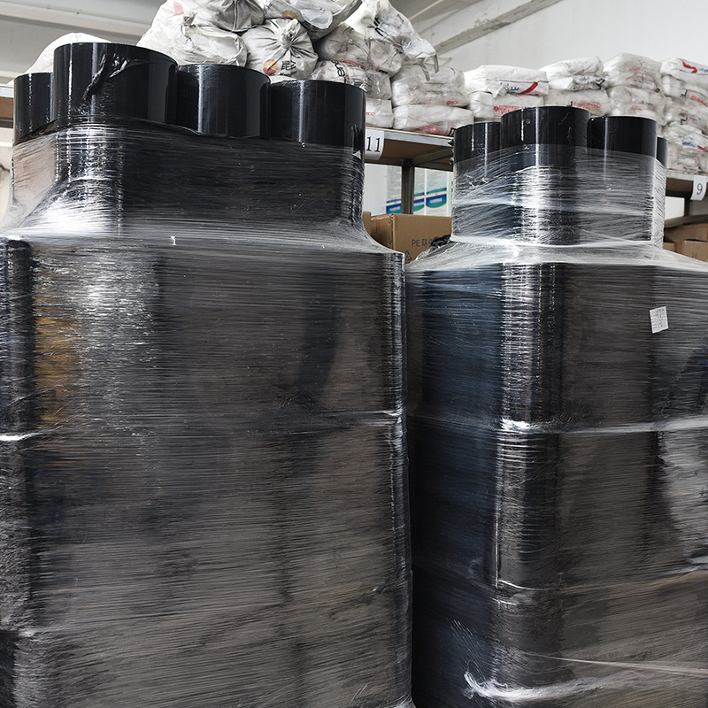 Película de embalaje de estiramiento negro película de plástico bandeja industrial película de embalaje sombreado película invisible película negra 50