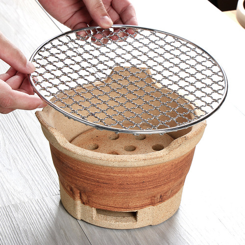 Outdoor barbecue stove indoor outdoor side stove commercial hot pot charcoal stove barbecue stove mud stove stainless steel grilling net